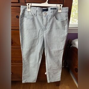Charter Club Bristol Capri Women's Blue Stripped Jeans, size 10